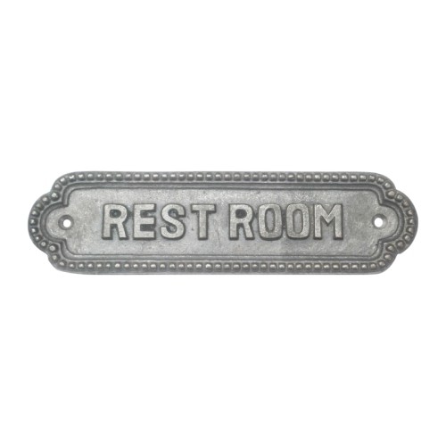 Rest Room Iron Door Sign